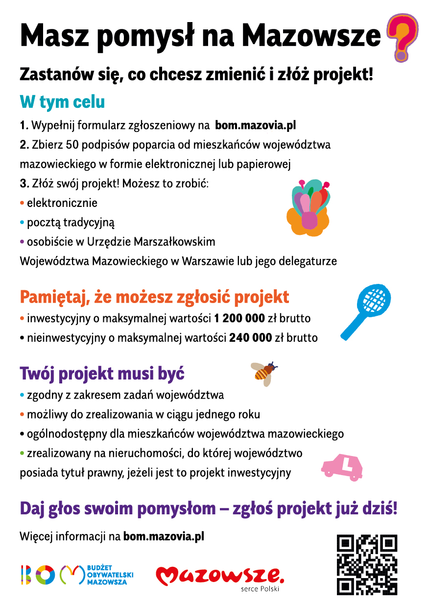 Trwa nab&oacute;r projekt&oacute;w do Budżetu Obywatelskiego Mazowsza!